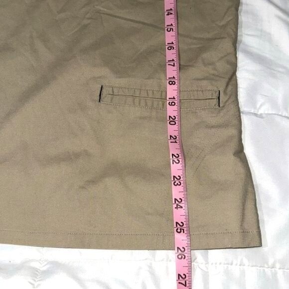 Iguana Med Khaki Scrub Top L Short Sleeve V-Neck 85% Polyester & 15% Cotton - Picture 7 of 7